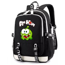 Рюкзак Ам Ням (Om Nom) черный с USB-портом №1