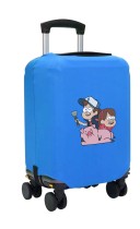 Чехол на чемодан L - Гравити Фолз (Gravity Falls) синий №2