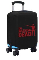 Чехол на чемодан M - Ходячие мертвецы (Walking Dead) черный №1