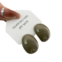 Серьги в виде бобов (оливковые)