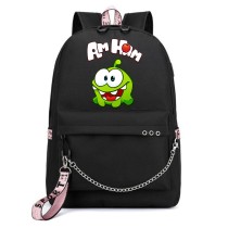Рюкзак Ам Ням (Om Nom) черный с цепью №1