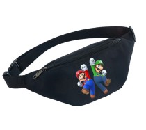 Поясная сумка Супер Марио (Super Mario) черная №1