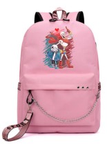 Рюкзак Санс и Папирус (Undertale) розовый с цепью №2