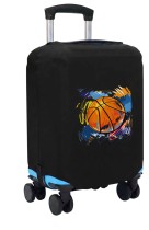 Чехол на чемодан L - Баскетбол (Basketball) черный №1