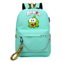 Рюкзак Ам Ням (Om Nom) бирюзовый с цепью №1