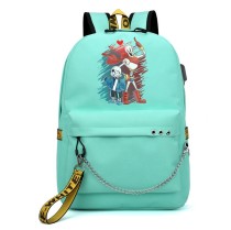 Рюкзак Санс и Папирус (Undertale) бирюзовый с цепью №2