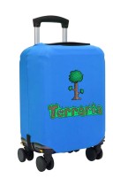 Чехол на чемодан S - Террария (Terraria) синий №2