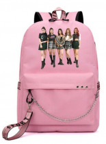 Рюкзак ITZY розовый с цепью №1