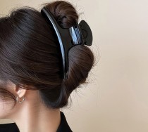 Заколка-краб для волос (15см черный)