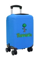 Чехол на чемодан M - Террария (Terraria) синий №2