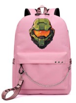 Рюкзак шлем  MARK VI (HALO) розовый с цепью №1