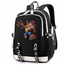 Рюкзак Крэш Бандикут (Crash Bandicoot) черный с USB-портом №1