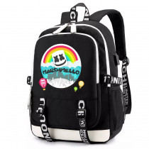 Рюкзак Маршмэллоу (Marshmello) черный с USB-портом №1
