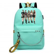 Рюкзак ITZY бирюзовый с цепью №1