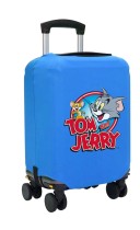 Чехол на чемодан S - Том и Джерри (Tom and Jerry) синий №1