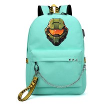 Рюкзак шлем  MARK VI (HALO) бирюзовый с цепью №1