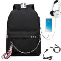 Рюкзак с цепью (черный)