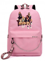 Рюкзак Black Pink розовый с цепью №3