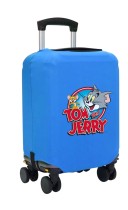 Чехол на чемодан M - Том и Джерри (Tom and Jerry) синий №1