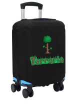 Чехол на чемодан S - Террария (Terraria) черный №2