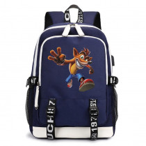 Рюкзак Крэш Бандикут (Crash Bandicoot) синий с USB-портом №1