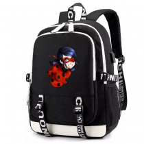 Рюкзак Леди Баг (Lady Bug) Маринетт черный с USB-портом №1