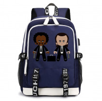 Рюкзак Криминальное чтиво (Pulp Fiction) синий с USB-портом №1