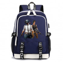 Рюкзак Пабг (Pubg) синий с USB-портом №3