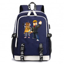 Рюкзак Роблокс (Roblox) синий с USB-портом №4