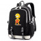 Рюкзак Лиза Симпсон (The Simpsons) черный с USB-портом №4