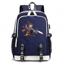 Рюкзак Анчартед (Uncharted) синий с USB-портом №2