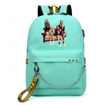 Рюкзак Black Pink бирюзовый с цепью №3