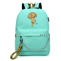 Рюкзак медведь Рино (Bleach) бирюзовый с цепью №3