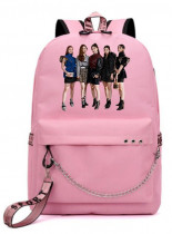 Рюкзак ITZY розовый с цепью №2