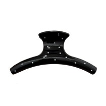 Заколка-краб для волос (15см черный в белую точку)