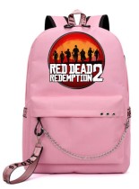 Рюкзак герои Dead Redemption розовый с цепью №3