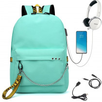 Рюкзак с цепью (зеленый)