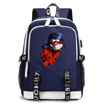 Рюкзак Леди Баг (Lady Bug) Маринетт синий с USB-портом №1