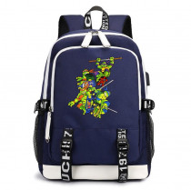 Рюкзак Черепашки ниндзя синий с USB-портом №1