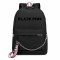 Рюкзак Black Pink черный с цепью №4