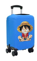 Чехол на чемодан M - Луффи (One piece) синий №2