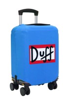 Чехол на чемодан M - с логотипом пива Дафф - Duff (Симпсоны - Simpsons) синий №2