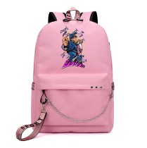 Рюкзак Джотаро (JoJo’s Bizarre Adventure) розовый с цепью №5