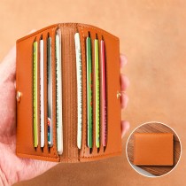 Картхолдер на застёжке (коричневый) 