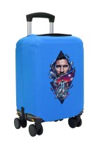 Чехол на чемодан L - Лионель Месси (Lionel Messi) синий №1