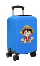 Чехол на чемодан L - Луффи (One piece) синий №2