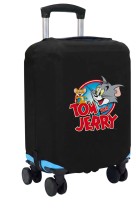 Чехол на чемодан M - Том и Джерри (Tom and Jerry) черный №1