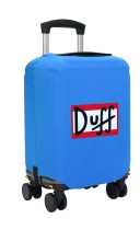 Чехол на чемодан L - с логотипом пива Дафф - Duff (Симпсоны - Simpsons) синий №2
