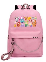 Рюкзак Фол Гайс (Fall Guys) розовый с цепью №1