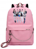 Рюкзак ITZY розовый с цепью №3